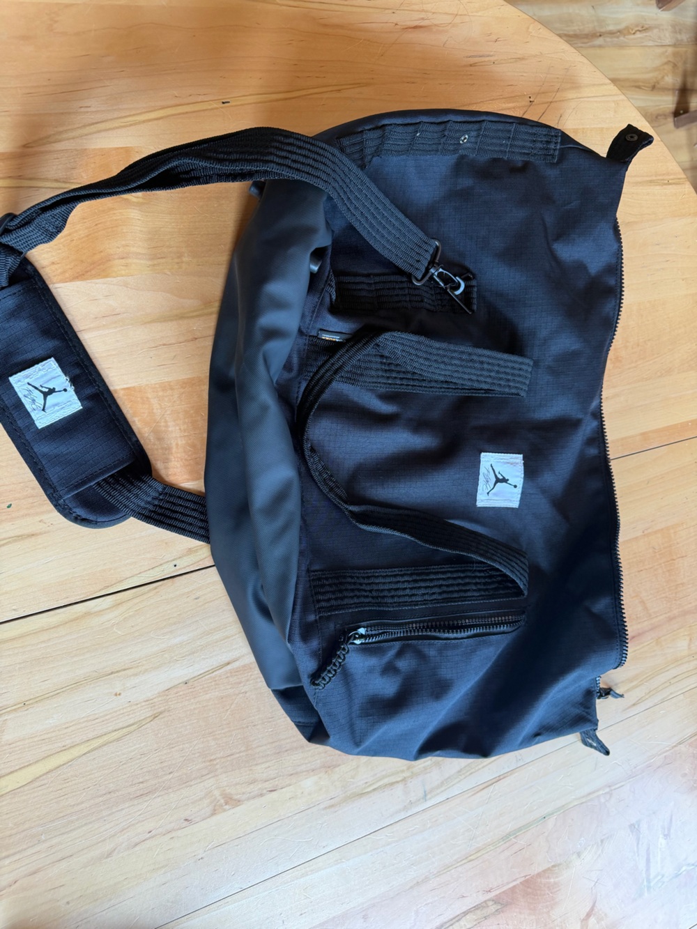 Jordan Black Travel Duffel with Jumpman Logo